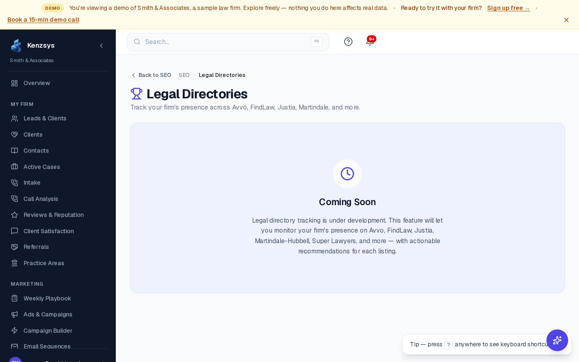 Legal directory and local citation status